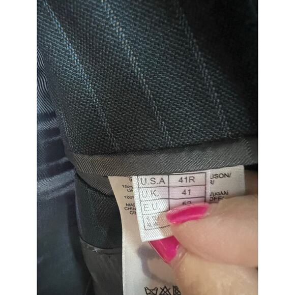 Brooks Brothers 346 Men's Blazer 41R Wool Gray Striped Madison Fit - Picture 11 of 14